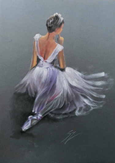 Картина под названием "Ballerina 40" - Susana Zarate, Подлинное произведение искусства, Пастель