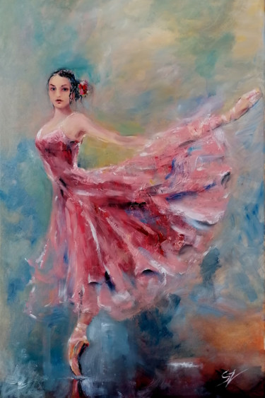 Pittura intitolato "Ballet dancer 55" da Susana Zarate, Opera d'arte originale, Olio