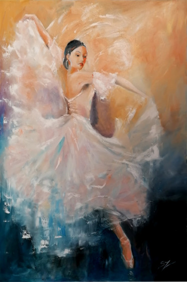 Painting titled "Flamenco dancer 64" by Susana Zarate, Original Artwork, Oil