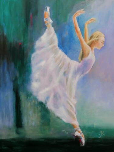 Painting titled "Ballet dancer 57" by Susana Zarate, Original Artwork, Oil