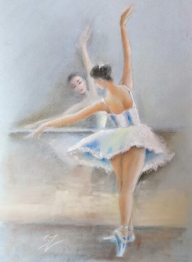 Pintura intitulada "Ballet dancer 58" por Susana Zarate, Obras de arte originais, Pastel