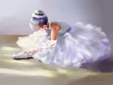 Digital Arts titled "Little ballerina" by Susana Zarate, Original Artwork, Digital Painting