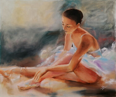Painting titled "Ballet dancer 60" by Susana Zarate, Original Artwork, Oil