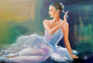 Painting titled "Ballet dancer 62" by Susana Zarate, Original Artwork, Oil