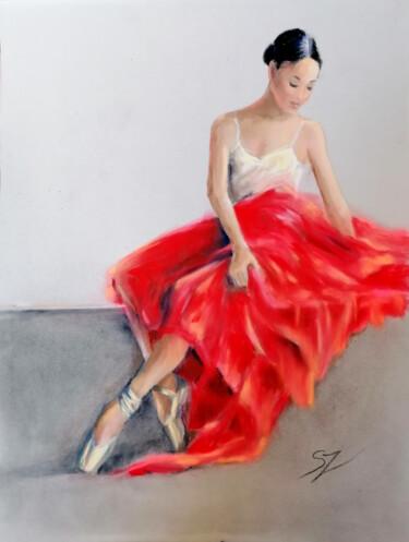 Malerei mit dem Titel "Ballet dancer 22.7" von Susana Zarate, Original-Kunstwerk, Pastell