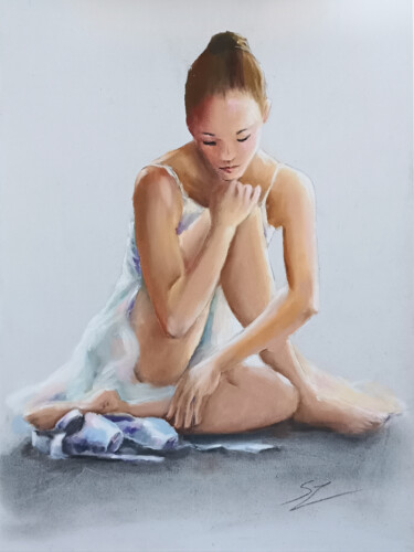 Painting titled "Ballet dancer 22-8" by Susana Zarate, Original Artwork, Pastel