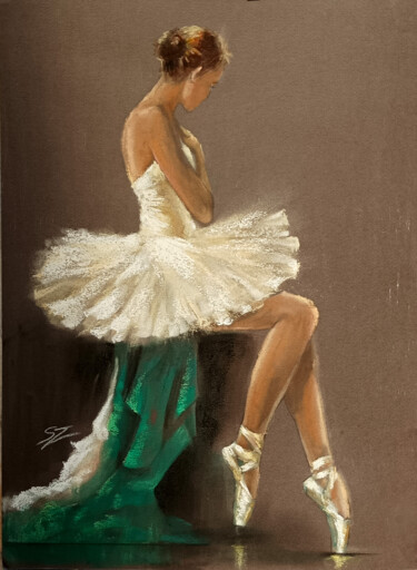 Pintura titulada "Ballet dancer 22-17" por Susana Zarate, Obra de arte original, Pastel