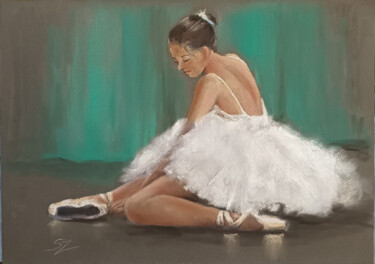 Painting titled "Ballet Dancer 22-15" by Susana Zarate, Original Artwork, Pigments
