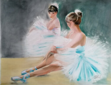 Картина под названием "Ballet Dancer 24-1" - Susana Zarate, Подлинное произведение искусства, Пастель