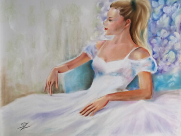 Painting titled "Ballet Dancer 24-2" by Susana Zarate, Original Artwork, Pastel