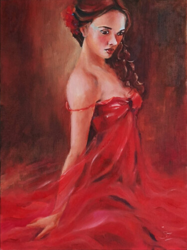 Peinture intitulée "Allison" par Susana Zarate, Œuvre d'art originale, Huile