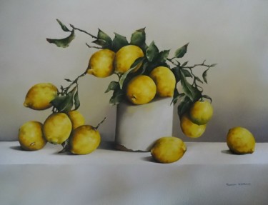 Ζωγραφική με τίτλο "Lemon Bouquet" από Susan Cairns, Αυθεντικά έργα τέχνης, Λάδι