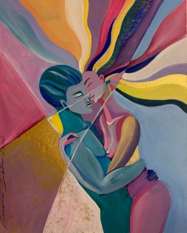 Painting titled ""Love unity"" by Susanna Sablina, Original Artwork, Acrylic