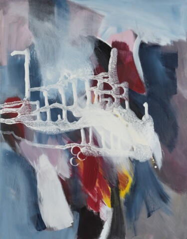 Картина под названием "Vertrauen - moderne…" - Susanna Schorr, Подлинное произведение искусства, Акрил Установлен на Деревян…