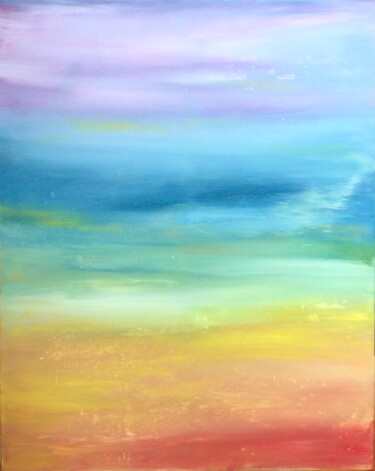Painting titled "Harmony in the Flow…" by Susanna Schorr, Original Artwork, Acrylic Mounted on Wood Stretcher frame