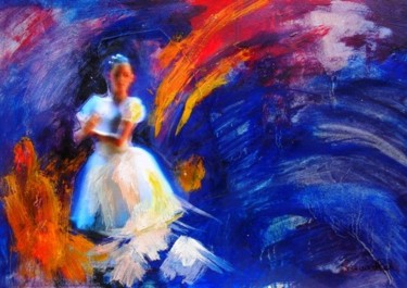 Pittura intitolato "Giovane ballerina 2" da Susanna De Paolis, Opera d'arte originale, Olio