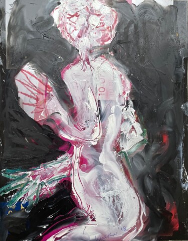 Painting titled "Act / Nude Painting…" by Susanne Cäcilie Walther, Original Artwork, Oil