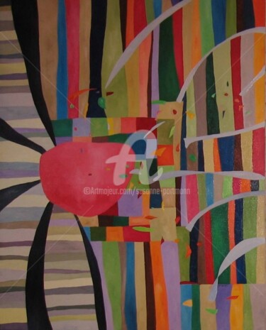 Картина под названием "pesce palla" - Susanne Portmann, Подлинное произведение искусства
