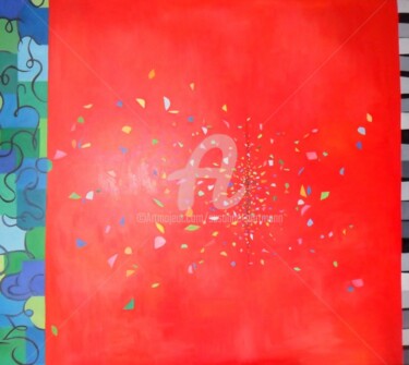 Pittura intitolato "intermezzo rosso" da Susanne Portmann, Opera d'arte originale, Olio