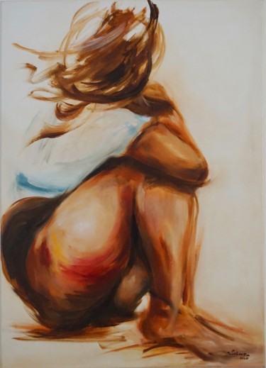 Peinture intitulée "Douleur 2" par Soha, Œuvre d'art originale, Huile
