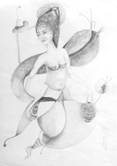 Desenho intitulada "Nalohepa'eha" por Sushma Legendre Mcintosh, Obras de arte originais, Lápis