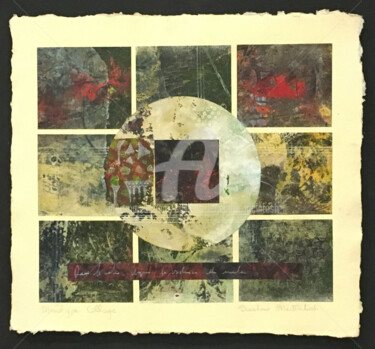 Collages intitulée "The Sounds of Silen…" par Sushma Legendre Mcintosh, Œuvre d'art originale, Collages Monté sur Panneau de…