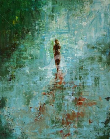 Peinture intitulée "un jour de pluie à…" par Sushma Legendre Mcintosh, Œuvre d'art originale