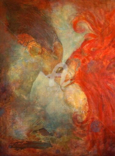 Ζωγραφική με τίτλο "Lovers" από Sushma Legendre Mcintosh, Αυθεντικά έργα τέχνης