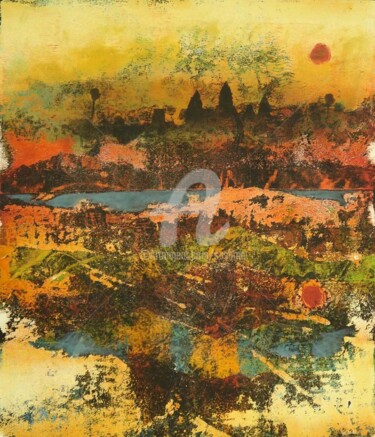 Incisioni, stampe intitolato "Pèlerinage" da Sushma Legendre Mcintosh, Opera d'arte originale, Monotipo