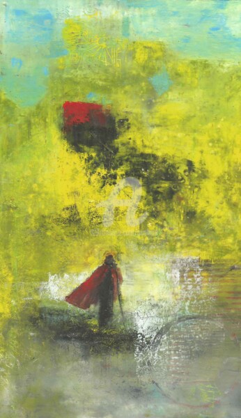 Schilderij getiteld "La Vallee Sacrée" door Sushma Legendre Mcintosh, Origineel Kunstwerk, Olie