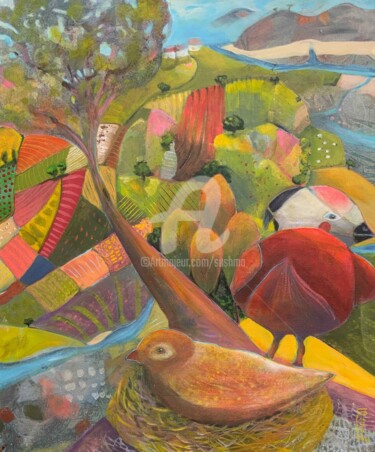 Malerei mit dem Titel "A Matter of Perspec…" von Sushma Legendre Mcintosh, Original-Kunstwerk, Acryl