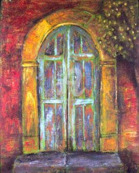 Ζωγραφική με τίτλο "Porte sur la Sicile" από Sushma Legendre Mcintosh, Αυθεντικά έργα τέχνης