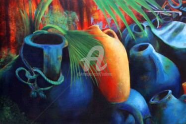 Peinture intitulée "Nectars 2" par Sushma Legendre Mcintosh, Œuvre d'art originale