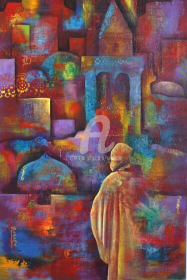 Peinture intitulée "Appel à la Prière" par Sushma Legendre Mcintosh, Œuvre d'art originale