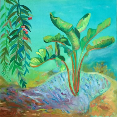 제목이 "Imperia Italy"인 미술작품 Susie Radin로, 원작, 기름 나무 들것 프레임에 장착됨