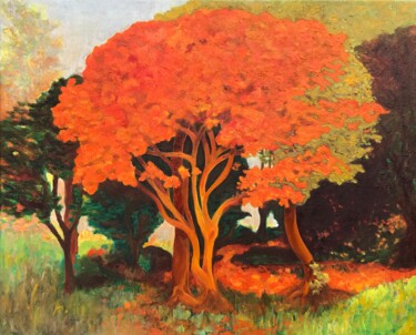 Peinture intitulée "Autumn" par Susie Radin, Œuvre d'art originale, Huile