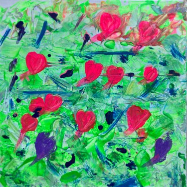Картина под названием "The secret Garden" - Susy Cestari, Подлинное произведение искусства, Акрил Установлен на Деревянная р…