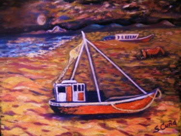 Painting titled "barcaza.jpg" by Susy Arte Uruguay, Original Artwork