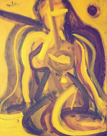 Malarstwo zatytułowany „Women 35” autorstwa Sutar, Oryginalna praca, Olej Zamontowany na Drewniana rama noszy