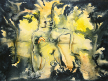 Картина под названием "«Дух противоречия»" - Sergey Suvorov, Подлинное произведение искусства, Акварель Установлен на Деревя…