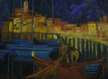 Painting titled "The night take." by Alexandra Suvorova, Original Artwork