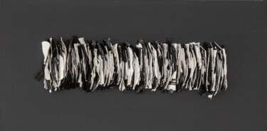 Malerei mit dem Titel "Streifen in schwarz…" von Suzana Rubic, Original-Kunstwerk, Acryl