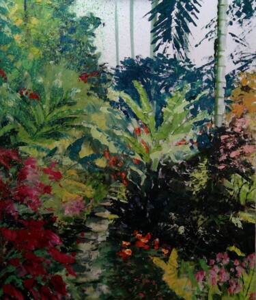 Painting titled "Hunters Gardens, Ba…" by Suzanne B Gibbs, Original Artwork, Oil