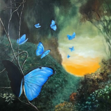 Painting titled "Rebirth" by Suzanne B Gibbs, Original Artwork, Oil