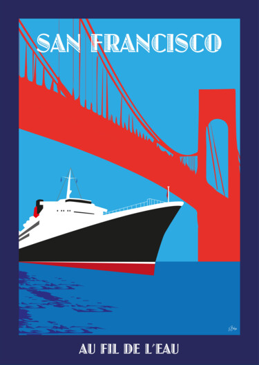 Arts numériques intitulée "SAN FRANCISCO" par Suzanne Bolze, Œuvre d'art originale, Travail numérique 2D