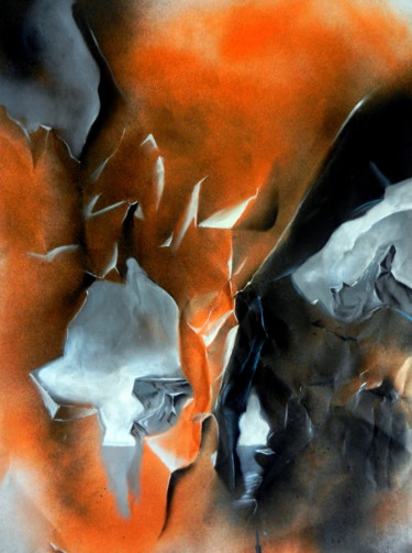 Peinture intitulée "Grotte" par Vince, Œuvre d'art originale, Bombe aérosol