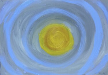 Peinture intitulée "Hazy Sun III" par Suzanne C. Nagy, Œuvre d'art originale, Huile