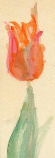 Peinture intitulée "Tulipe de la terras…" par Suzanne Demouge, Œuvre d'art originale