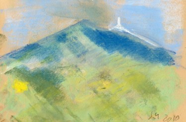 Peinture intitulée "Vue du Mont Ventoux" par Suzanne Demouge, Œuvre d'art originale