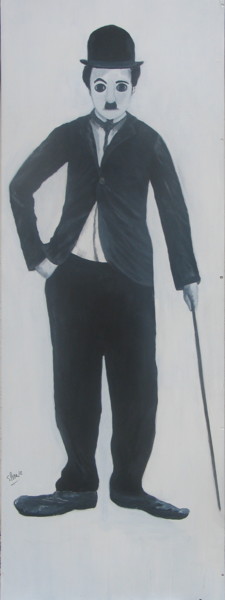 Painting titled "108 CHARLY CHAPLIN" by Suzanne Leseve, Original Artwork